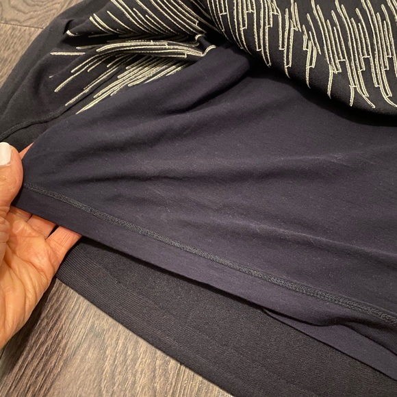 NIC+ZOE navy knit stripe sleeveless fit and flare dress size S - Picture 5 of 6